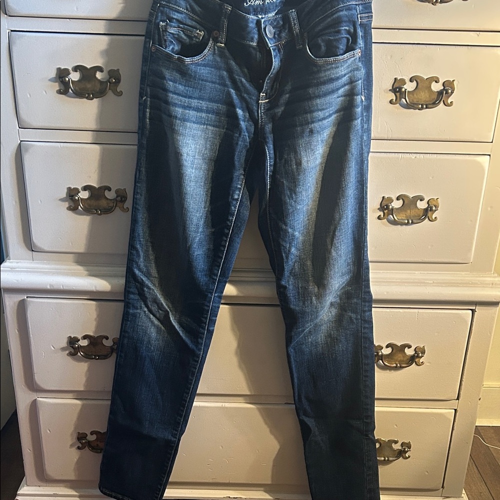 American Eagle Women's Blue Skinny Jeans, Size 4